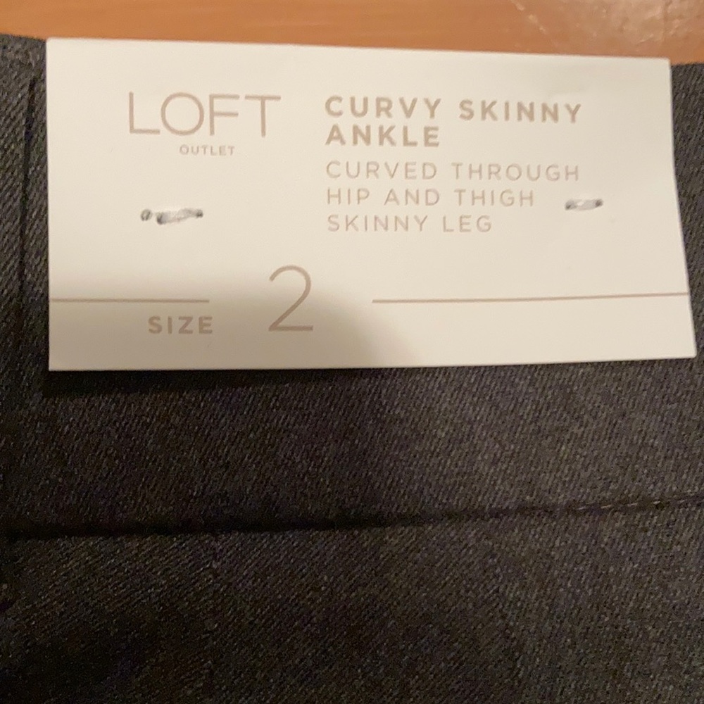 NWT loft curvy skinny ankle size 2